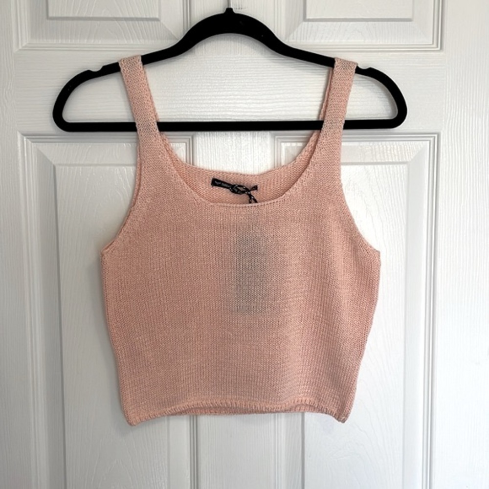 ASOS Peach Ribbed Cropped Tank - Picture 2 of 5
